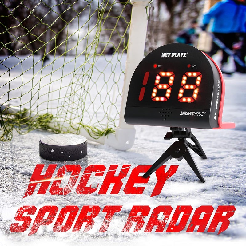 NET PLAYZ Hockey Gfits Training Equipment & Gear - Radar Speed Guns, Speed Sensor, Hands-Free | Ice Hockey Field Hockey Street Roller Hockey, Black - Image 5